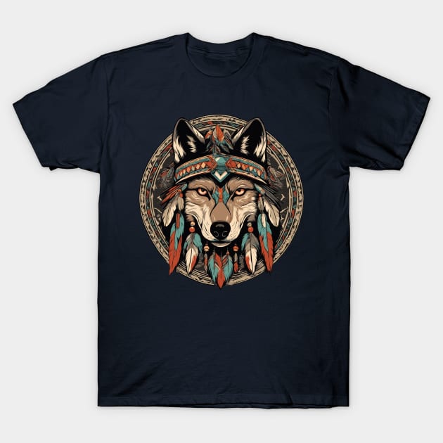 Wolf Totem T-Shirt by Ray Crimson